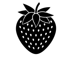 Strawberry silhouette vector illustration
