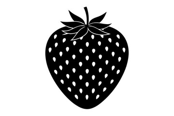 Strawberry silhouette vector illustration