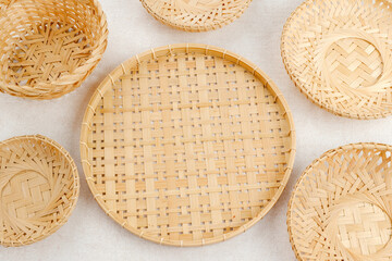 Traditional Indonesian wicker made from woven bamboo
