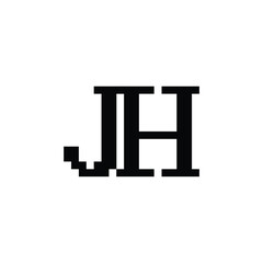 JH monogram logo design letter text name symbol monochrome logotype alphabet character simple logo