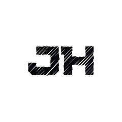 JH monogram logo design letter text name symbol monochrome logotype alphabet character simple logo