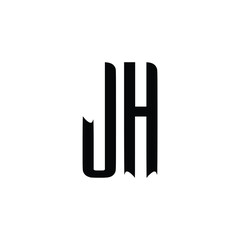 JH monogram logo design letter text name symbol monochrome logotype alphabet character simple logo