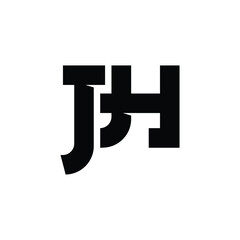 JH monogram logo design letter text name symbol monochrome logotype alphabet character simple logo