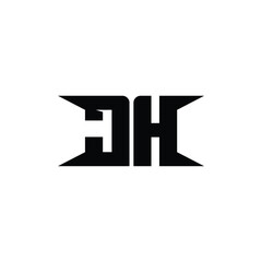 JH monogram logo design letter text name symbol monochrome logotype alphabet character simple logo