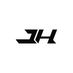 JH monogram logo design letter text name symbol monochrome logotype alphabet character simple logo