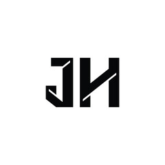JH monogram logo design letter text name symbol monochrome logotype alphabet character simple logo