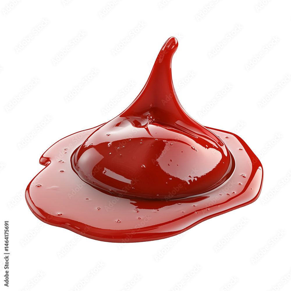 Poster red liquid dripping concept design for backgrounds and graphic elements isolated on transparent back