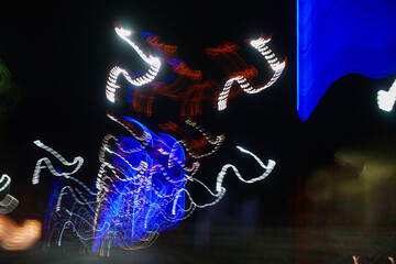 The use of slow exposure of street lights at night is beautiful.