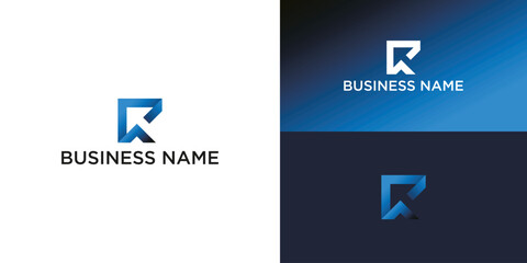 Modern, Abstract Logo Design with initial letter R