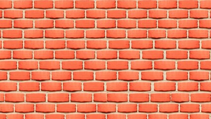 Neat and Symmetrical Red Brick Wall Texture