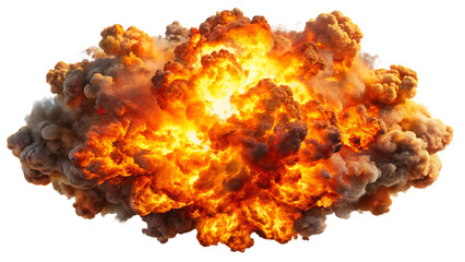 explosion of fire isolated on white background PNG