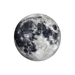 Detailed High-Resolution Image of the Full Moon's Surface