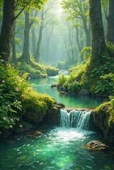 waterfall in the forest