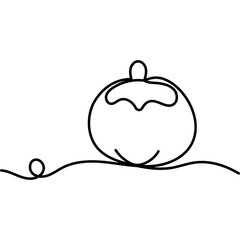 vegetable continuous line art