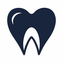 Tooth  Hearts Love Pattern silhouette vector illustration