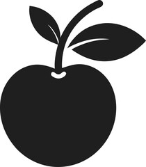 Acerola icon Silhouette vector on transparent background