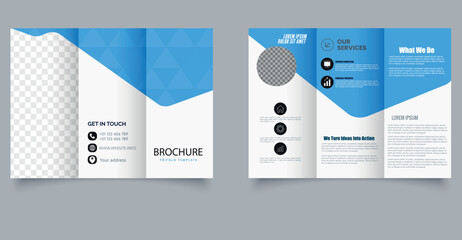 IT Company Trifold Brochure Template – Tech Business & Services Design