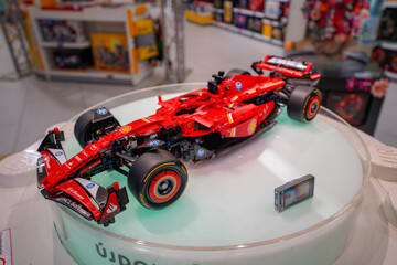 Fototapeta premium Budapest, Hungary , 04 04 2025 : Lego store and collections on display