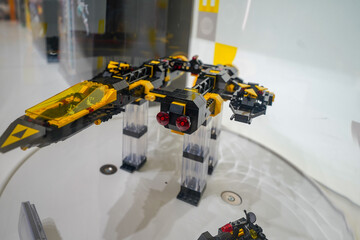 Fototapeta premium Budapest, Hungary , 04 04 2025 : Lego store and collections on display