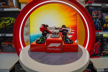 Fototapeta premium Budapest, Hungary , 04 04 2025 : Lego store and collections on display