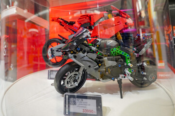 Fototapeta premium Budapest, Hungary , 04 04 2025 : Lego store and collections on display