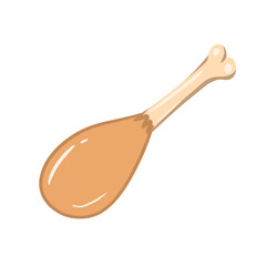 Fried chicken simple illustration