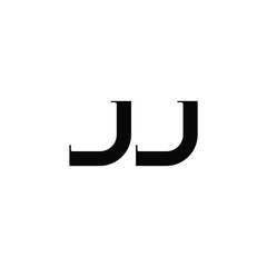 JJ monogram logo design letter text name symbol monochrome logotype alphabet character simple logo