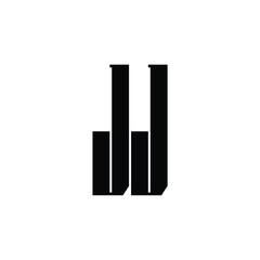 JJ monogram logo design letter text name symbol monochrome logotype alphabet character simple logo