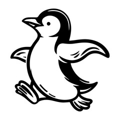 Leaping Penguin Illustration