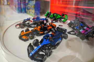 Fototapeta premium Budapest, Hungary , 04 04 2025 : Lego store and collections on display