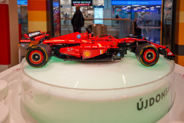 Fototapeta premium Budapest, Hungary , 04 04 2025 : Lego store and collections on display