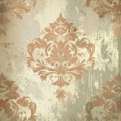 Refined elegance vintage interiors damask background muted tones artistic aesthetic