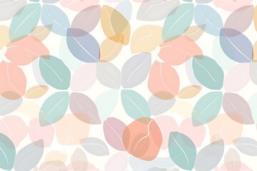Pastel leaf pattern featuring an abstract design for backgrounds and textiles photo