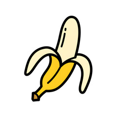 Peeling banana graphic
