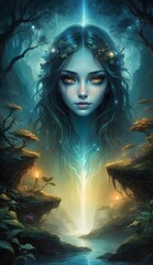 Fantasy Gemälde - Frauenportrait