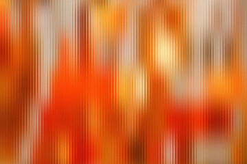 Rippled glass effect gradient background with grainy texture. Orange striped gradient wallpaper. Textured backdrop. Organic colors, noisy texture, natural, modern aesthetic design.