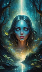 Fantasy Gemälde - Frauenportrait