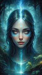 Fantasy Gemälde - Frauenportrait