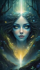 Fantasy Gemälde - Frauenportrait