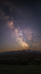 Fototapeta premium Milky Way over Tatra Mountains