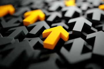 Stand Out from the Crowd Success Growth Leadership Business Concept Arrows