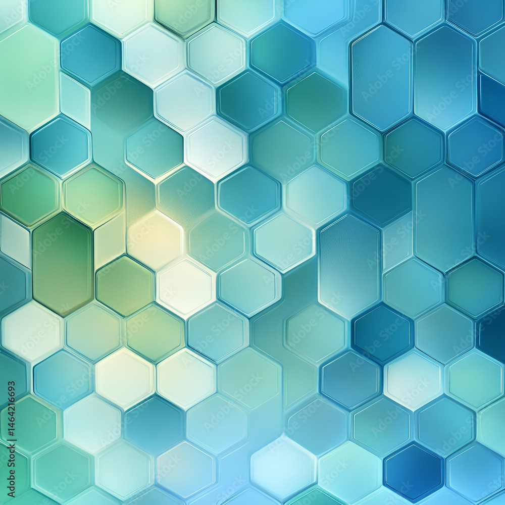Poster abstract action of hexagonal pattern formation digital space graphic design modern environment top-d