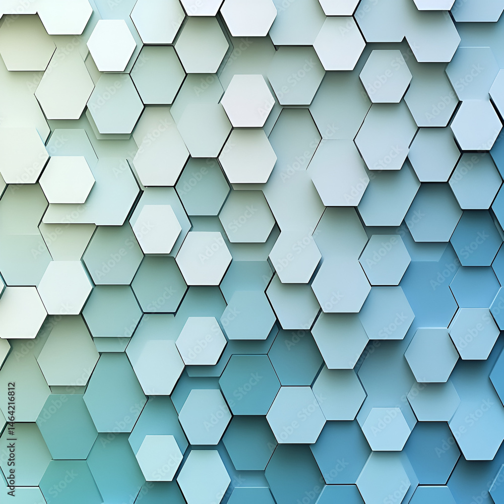 Poster dynamic hexagonal pattern design abstract art digital composition modern aesthetic geometric viewpoi