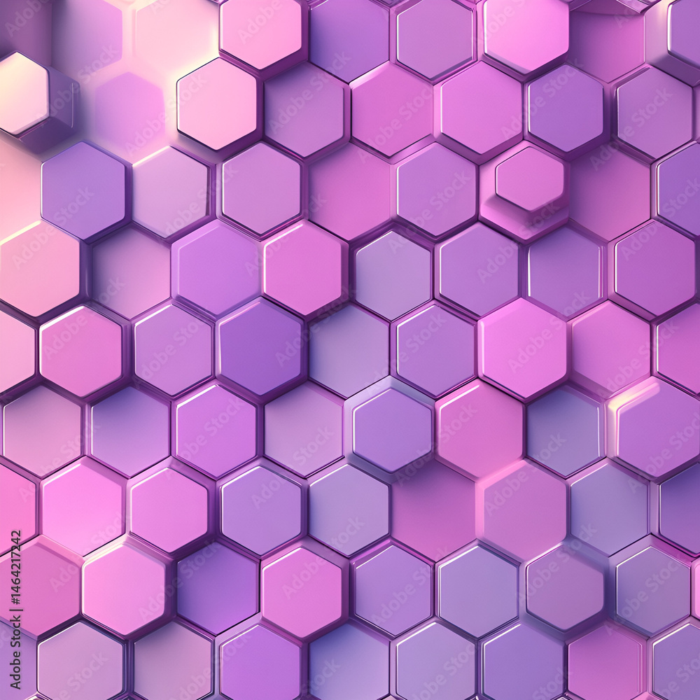 Poster dynamic hexagonal pattern design abstract background digital art vibrant colors close-up view modern