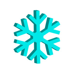 snowflake on 3d png
