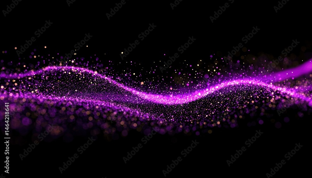 Poster abstract shimmering particle flow