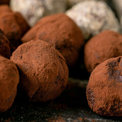 Homemade sweet gifts chocolate cocoa truffle candy