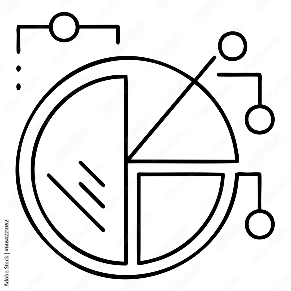 Poster pie chart diagram infographic data analysis business report presentation statistics and information 