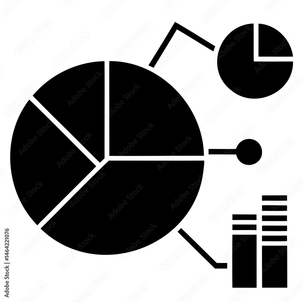 Poster data analysis chart infographic with pie chart bar graph and diagram for business presentation and r