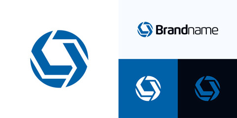 Global Circular abstract with interlock unity style, Logo icon design vector illustration, Creative Symbol initial letter C alphabet with circle union concept for brand identity and business company